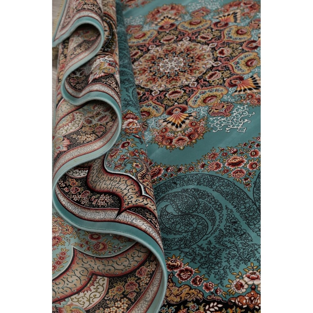 Copper Grove Rapla Heat-set Floral Medallion Wool/ Acrylic Area Rug - 13'3" x 9'10"