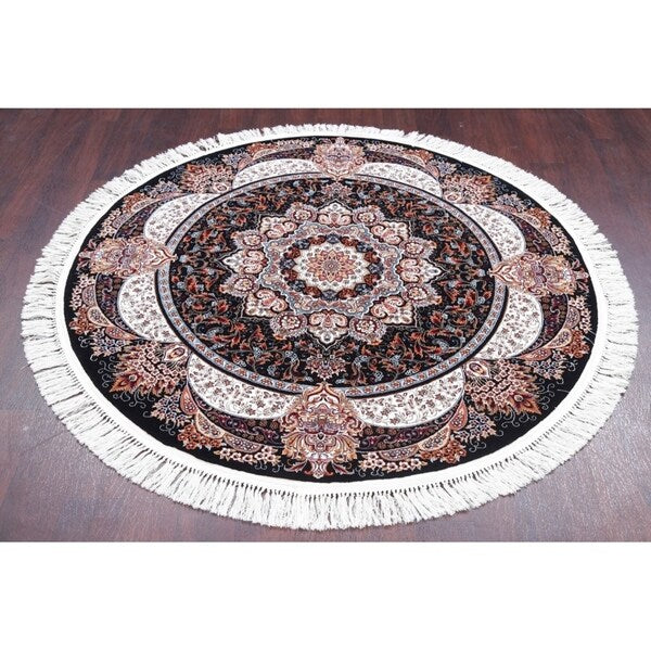 Copper Grove Antsla Heat-set Floral Wool/ Acrylic Area Rug - 5'0" x 5'0" Round