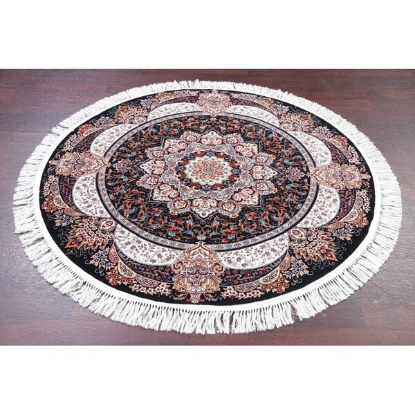 Copper Grove Antsla Heat-set Floral Wool/ Acrylic Area Rug - 5'0" x 5'0" Round