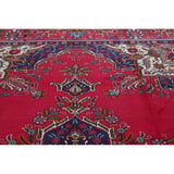 Tabriz Geometric Hand-Knotted Wool Persian Oriental Area Rug - 12'6" x 9'9"