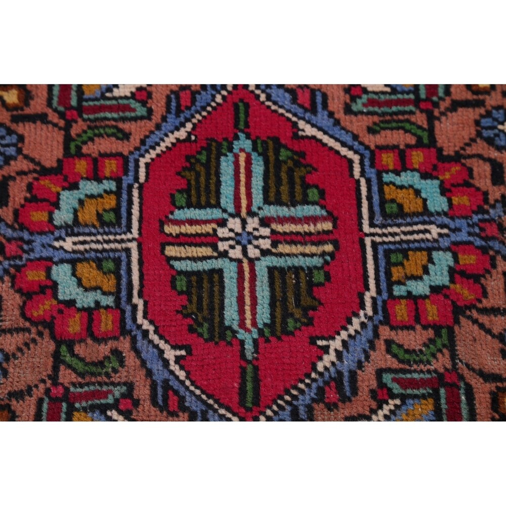 Tabriz Geometric Hand-Knotted Wool Persian Oriental Area Rug - 12'6" x 9'9"