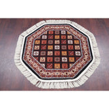 Copper Grove Moisakula Heat-set Geometric Wool/ Acrylic Rug - 3'3" x 3'3" Octagon