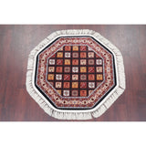 Copper Grove Moisakula Heat-set Geometric Wool/ Acrylic Rug - 3'3" x 3'3" Octagon