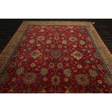 Tabriz Hand Knotted 300 KPSI Red,Tan Wool Persian Oriental Area Rug (9x12) - 08' 07'' x 11' 07''