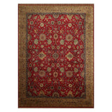 Tabriz Hand Knotted 300 KPSI Red,Tan Wool Persian Oriental Area Rug (9x12) - 08' 07'' x 11' 07''