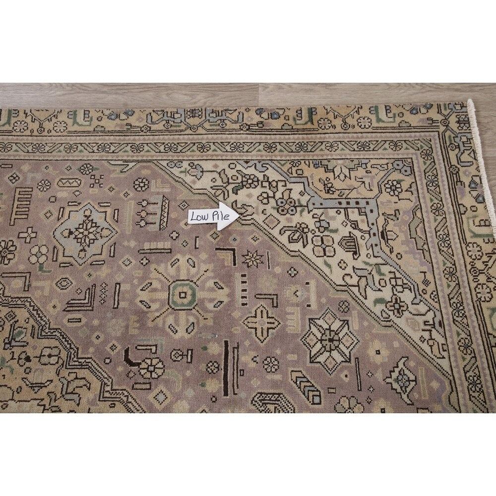 Tabriz Hand Knotted Persian Carpet Traditional Wool Area Rug - 8' 11'' X 5' 10''