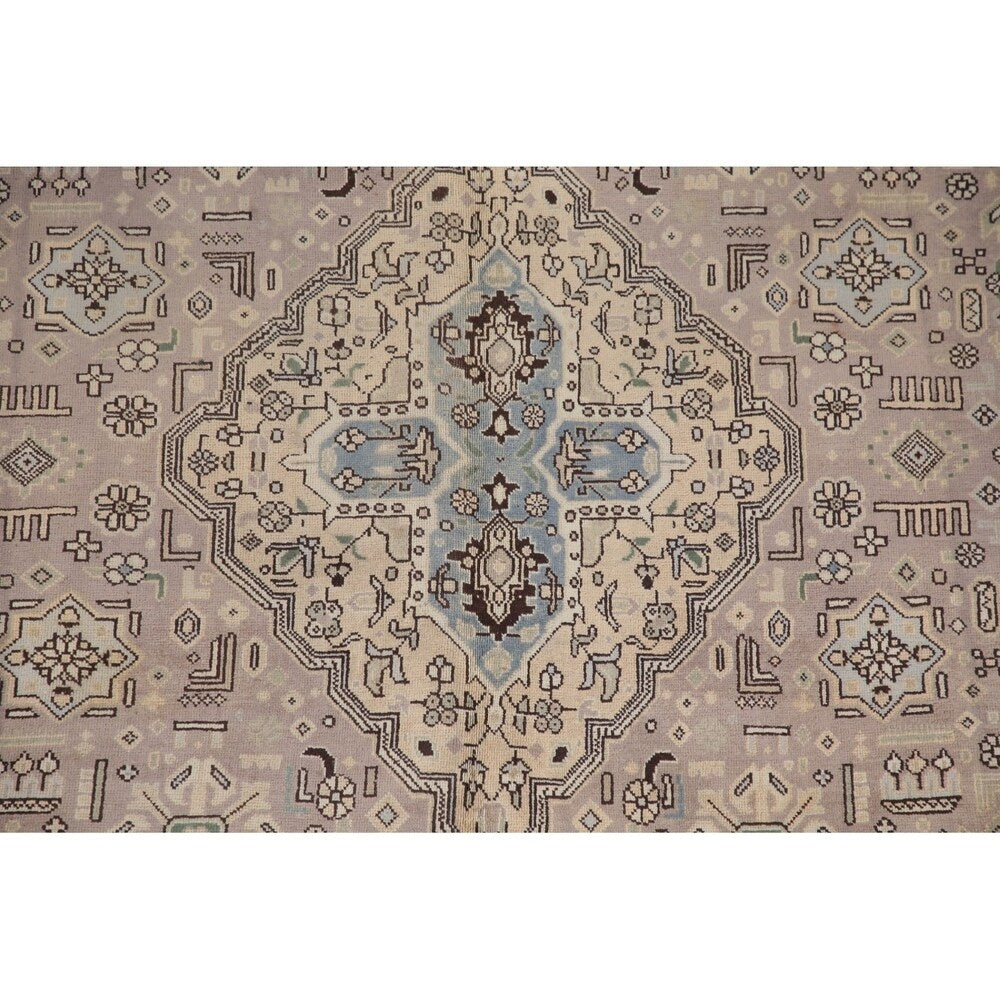 Tabriz Hand Knotted Persian Carpet Traditional Wool Area Rug - 8' 11'' X 5' 10''