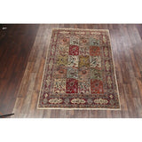 Tabriz Hand Knotted Wool Antique Geometric Area Rug Persian Beige - 10'2" x 7'5"