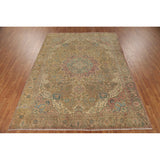 Tabriz Persian Vintage Rug Handmade Medallion Wool Carpet - 7'7"x 10'3"