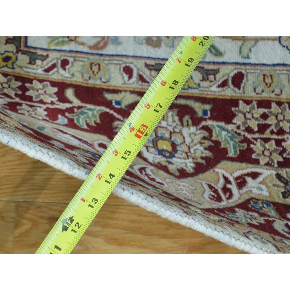 Tabriz Revival New Zealand Wool 300 KPSI Hand-knotted Rug (6' x 9')