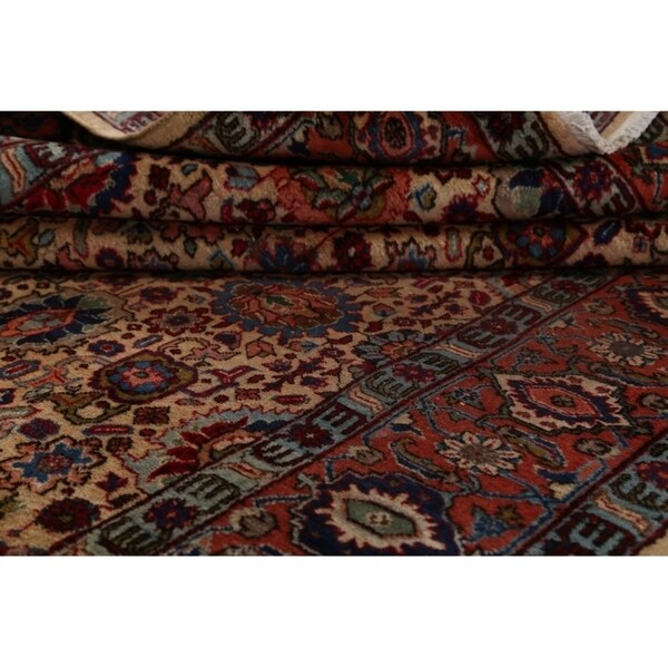 Tabriz Wool Hand Knotted Antique Area Rug Persian Brown - 10'3" x 6'4"