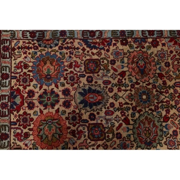Tabriz Wool Hand Knotted Antique Area Rug Persian Brown - 10'3" x 6'4"