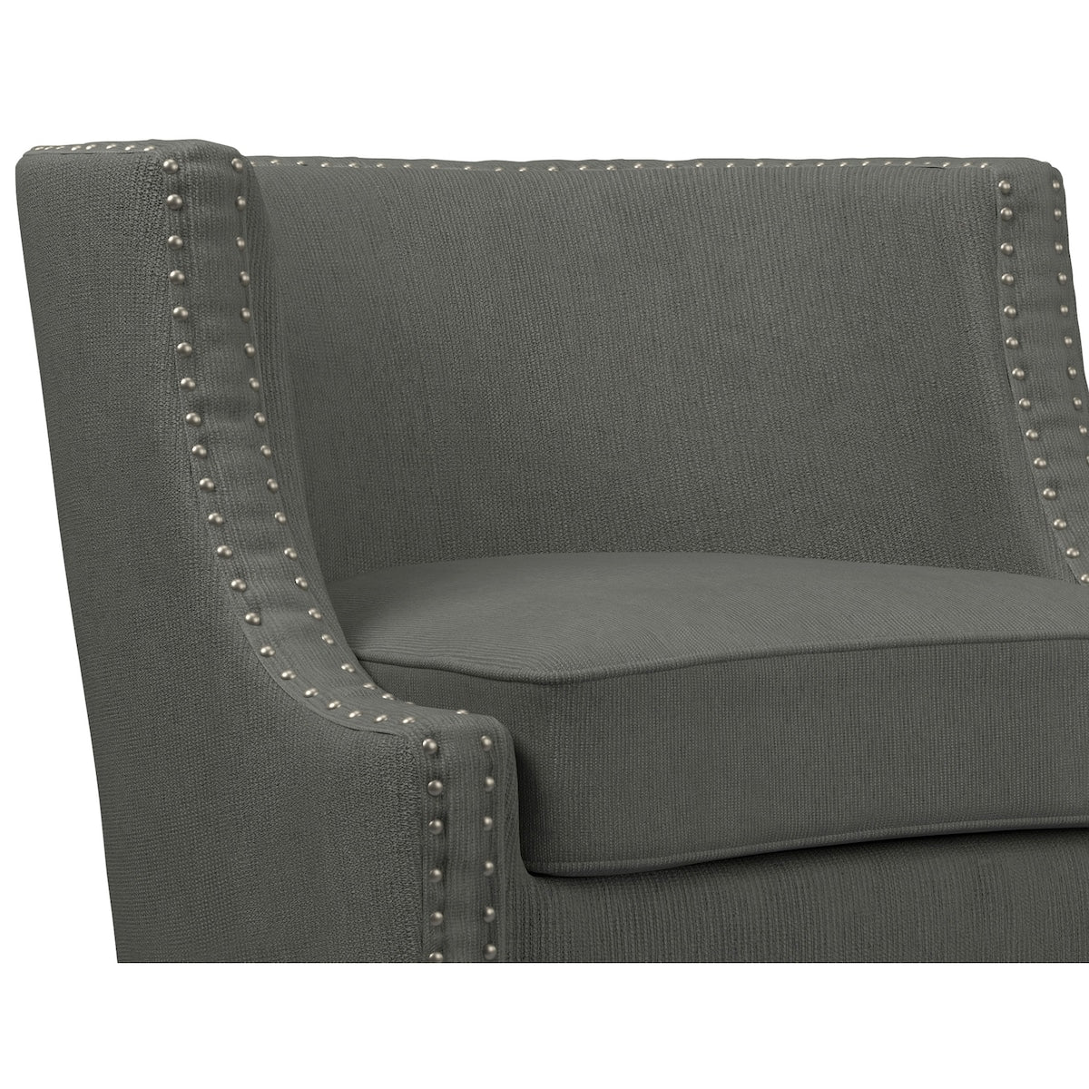 Taglia Grey Upholstered Tuxedo Arm Accent Chair
