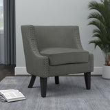 Taglia Grey Upholstered Tuxedo Arm Accent Chair