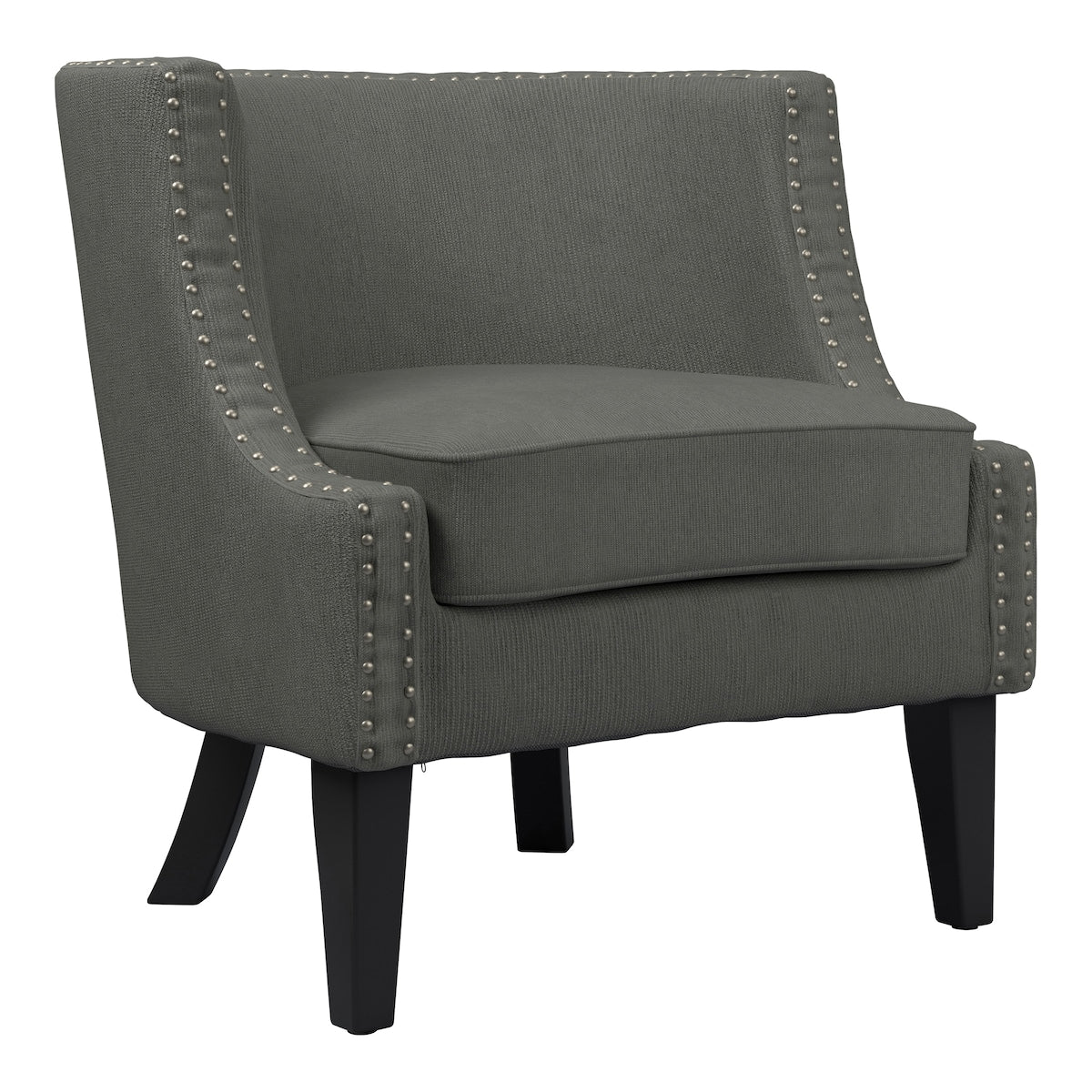 Taglia Grey Upholstered Tuxedo Arm Accent Chair