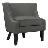 Taglia Grey Upholstered Tuxedo Arm Accent Chair