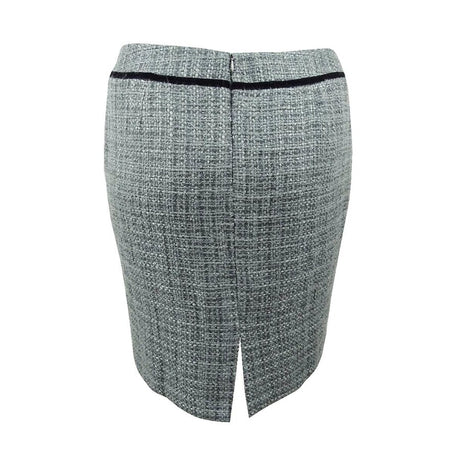 Tahari ASL Women's Boucle Velvet-Trim Straight Skirt