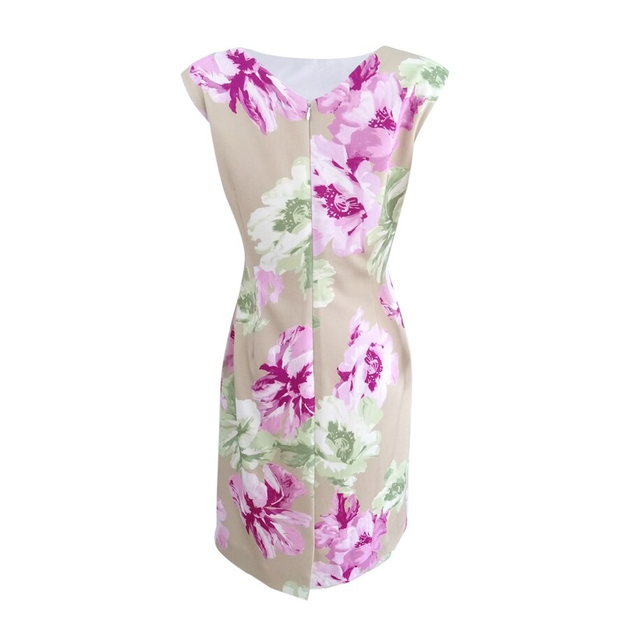 Tahari ASL Women's Floral-Print Scuba Sheath Dress