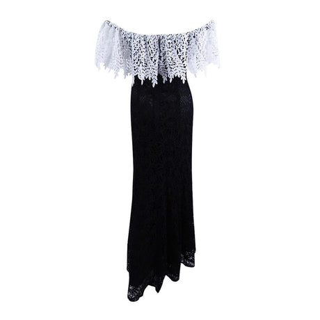 Tahari ASL Women's Lace Off-The-Shoulder Gown
