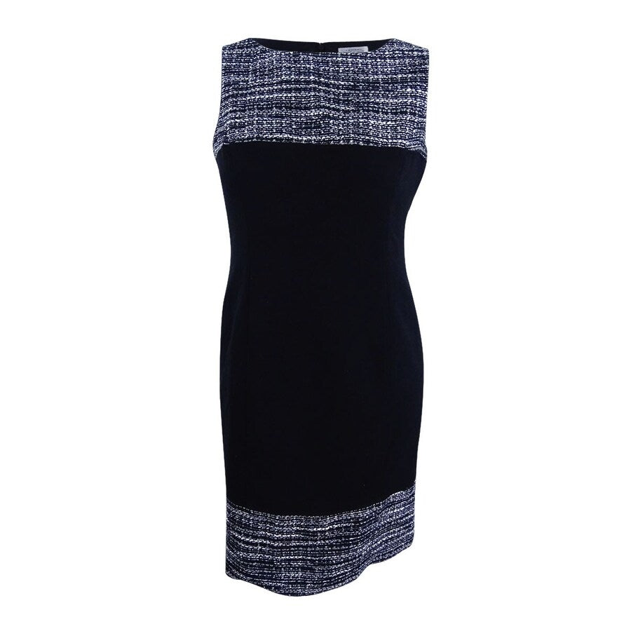 Tahari ASL Women's Metallic Boucle Sheath Dress