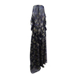 Tahari ASL Women's Metallic Lace Gown (2, Black/Gold/Blush)