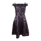 Tahari ASL Women's Off-The-Shoulder Floral-Print Dress