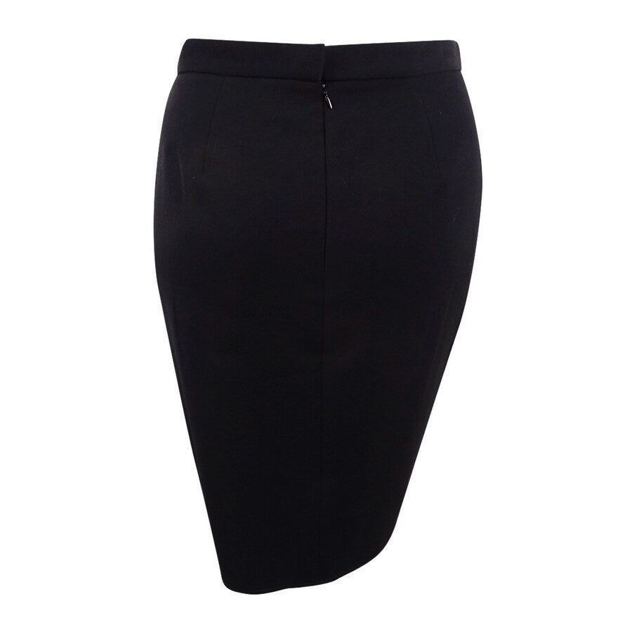 Tahari ASL Women's Petite Asymmetrical Wrap Skirt