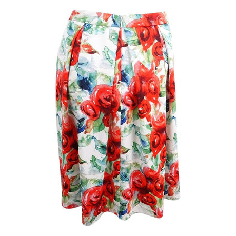 Tahari ASL Women's Petite Floral-Print Scuba Skirt