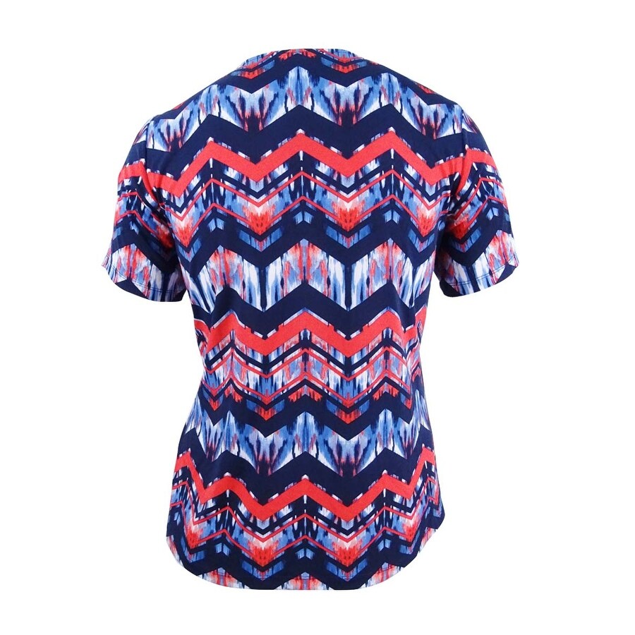 Tahari ASL Women's Plus Size Printed Surplice Top