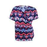 Tahari ASL Women's Plus Size Printed Surplice Top