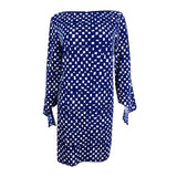 Tahari ASL Women's Printed Jersey Dress (8, Navy/White)