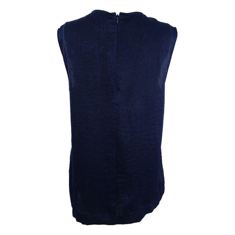 Tahari ASL Women's Round-Neck Pleat-Front Top