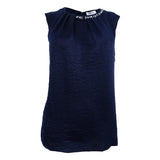 Tahari ASL Women's Round-Neck Pleat-Front Top