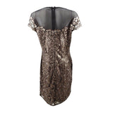Tahari ASL Women's Sequin Lace Illusion Dress