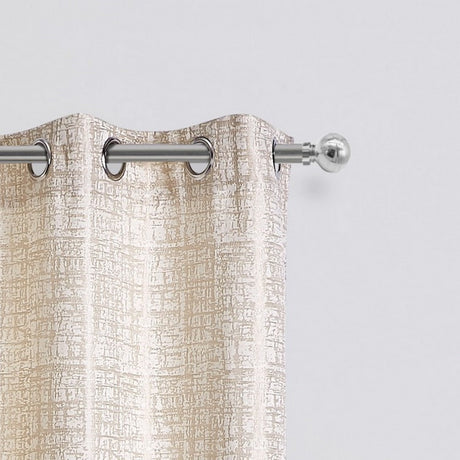 Tahari Emilia 2-Piece Champagne Lined Grommet Curtain Panel Set - 76" x 84"