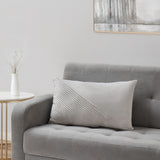 Tahari Home 14" x 24" Emily Solid Reverse Oblong Decorative Pillow