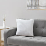 Tahari Home 18" x 18" Emily White Solid Reverse Decorative Pillow
