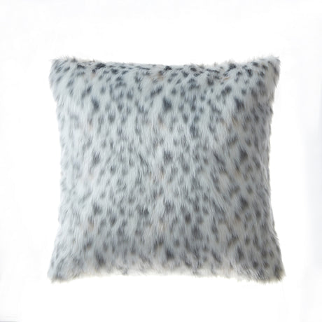Tahari Home 20" x 20" Silver Snow Leopard Decorative Pillow
