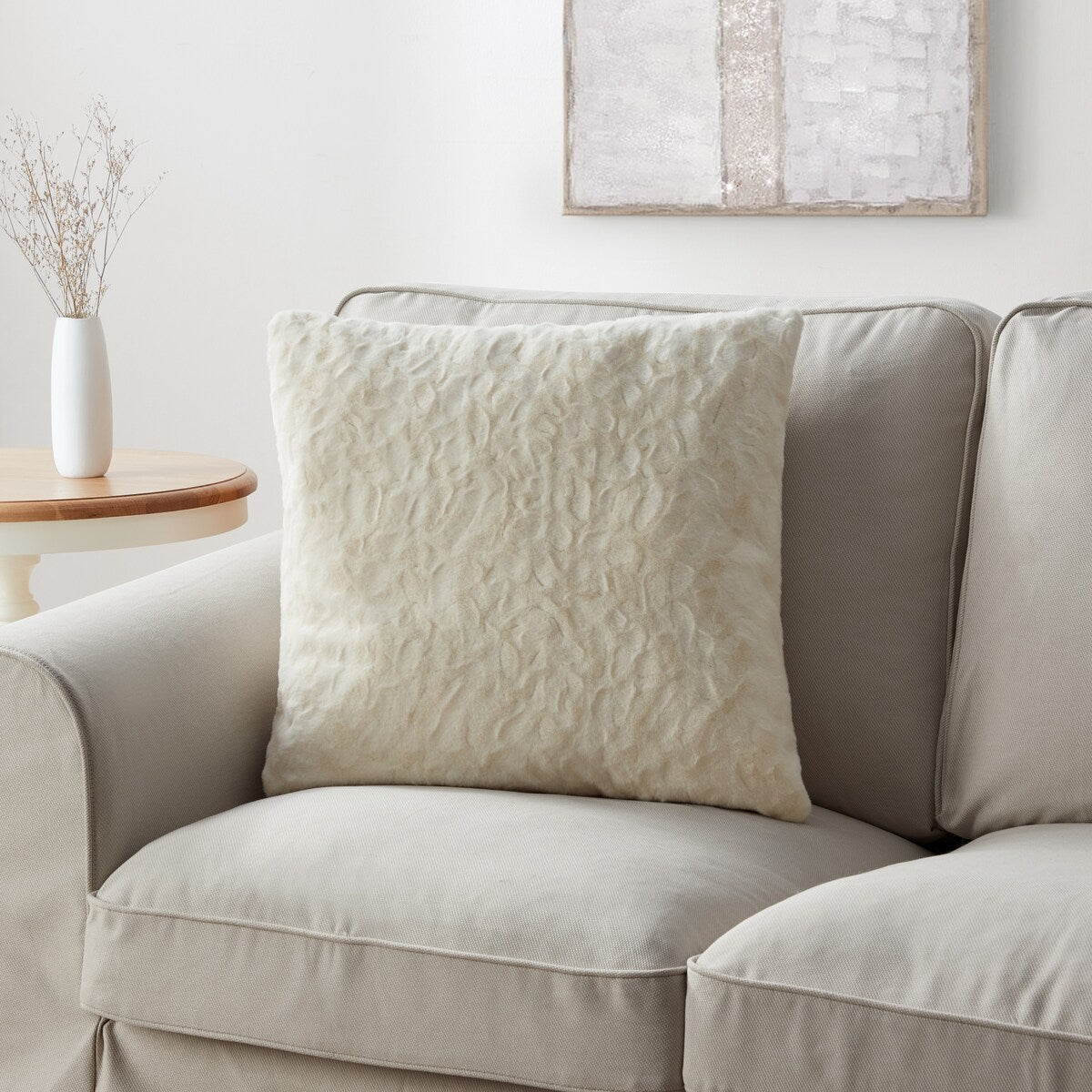 Tahari Home 20" x 20" Tanya White Embossed Decorative Pillow