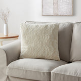 Tahari Home 20" x 20" Tanya White Embossed Decorative Pillow