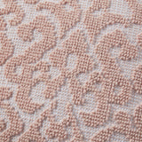 Tahari Home Bristol Damask Cotton Decorative Pillow, 20"x20", White/ Blush - White/ Blush