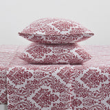 Tahari Home Damask Triple Brushed Cotton Flannel Bed Sheet Set