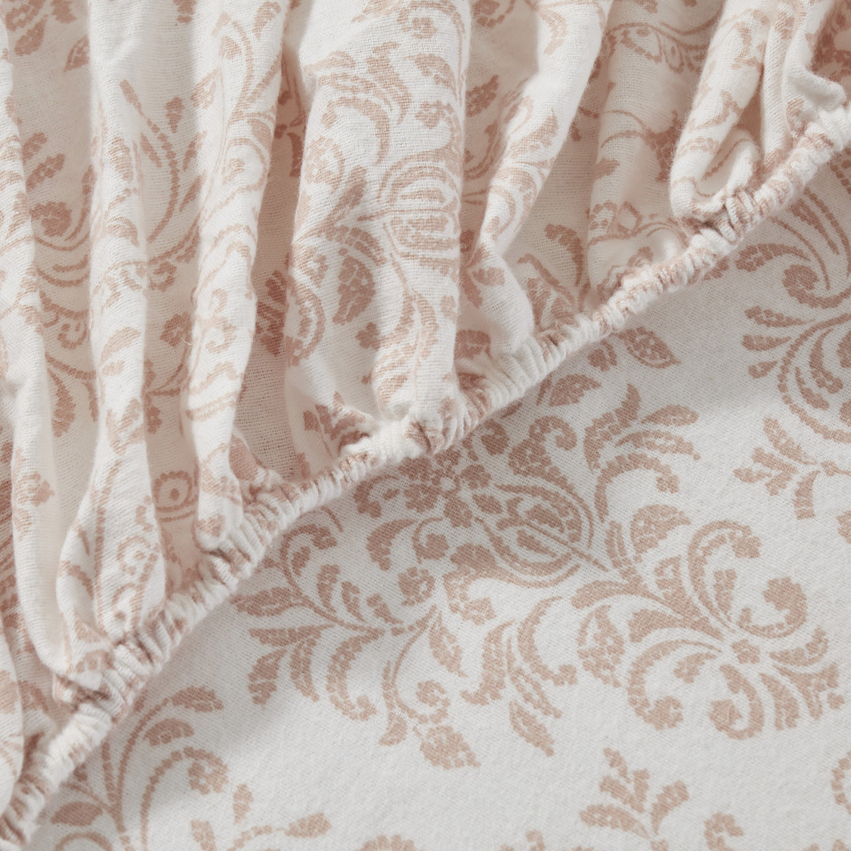 Tahari Home Damask Triple Brushed Cotton Flannel Bed Sheet Set