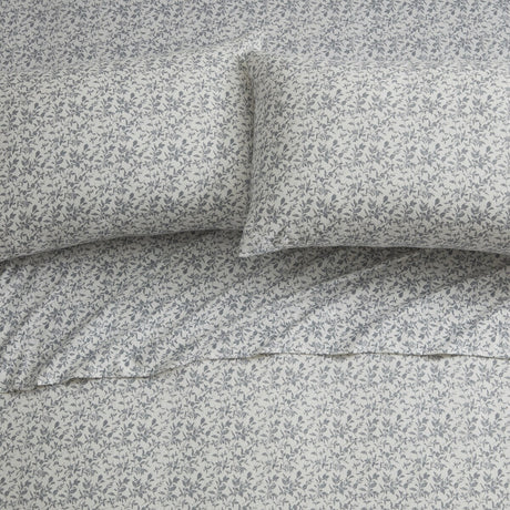 Tahari Home Flora Floral Triple Brushed Cotton Flannel Bed Sheet Set
