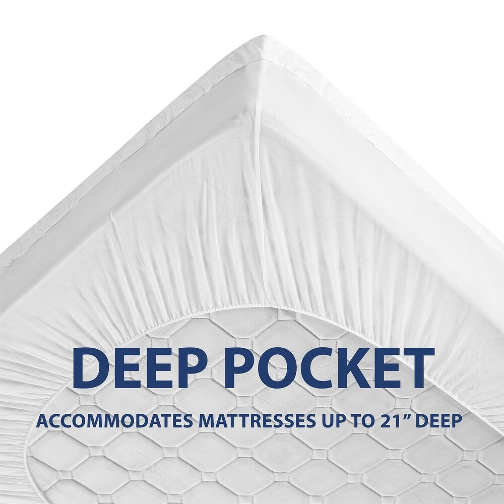 Tahari Home Premium Embossed 21" Deep Pocket Mattress Topper Pad
