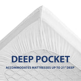 Tahari Home Premium Embossed 21" Deep Pocket Mattress Topper Pad
