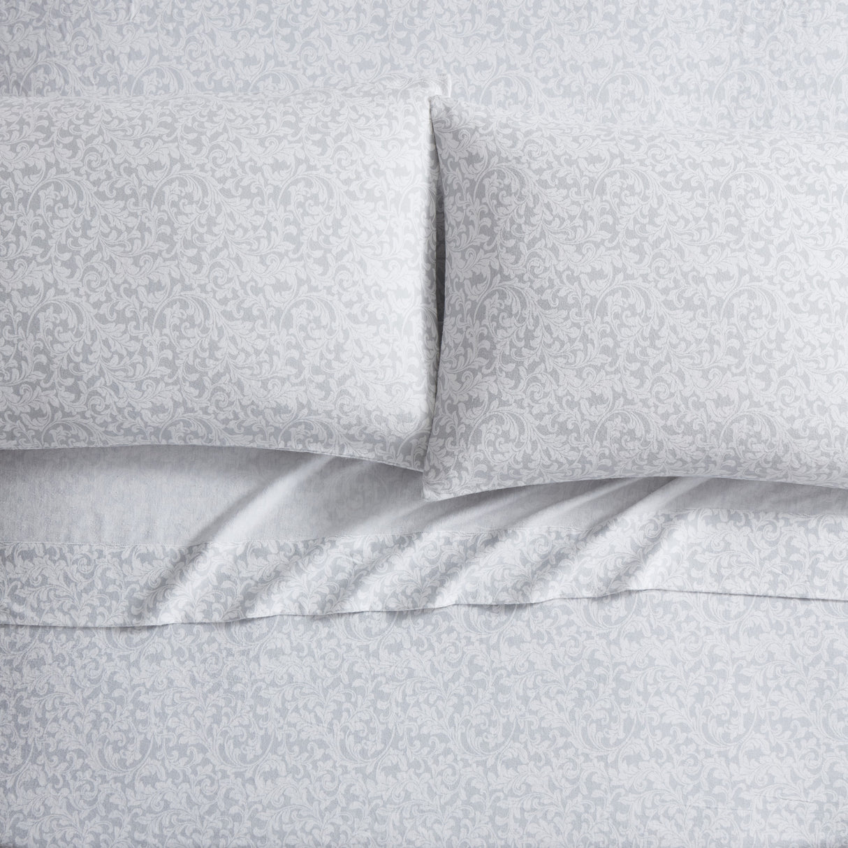 Tahari Home Scroll Triple Brushed Cotton Flannel Bed Sheet Set