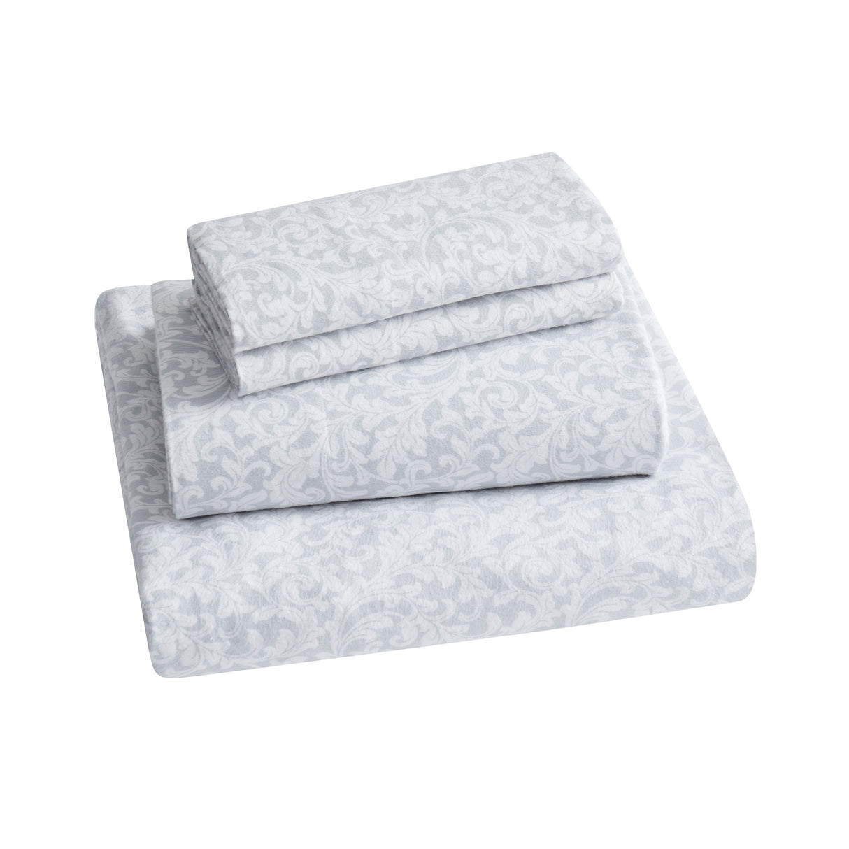 Tahari Home Scroll Triple Brushed Cotton Flannel Bed Sheet Set