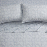 Tahari Home Snowflake Triple Brushed Cotton Flannel Bed Sheet Set