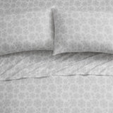 Tahari Home Snowflake Triple Brushed Cotton Flannel Bed Sheet Set